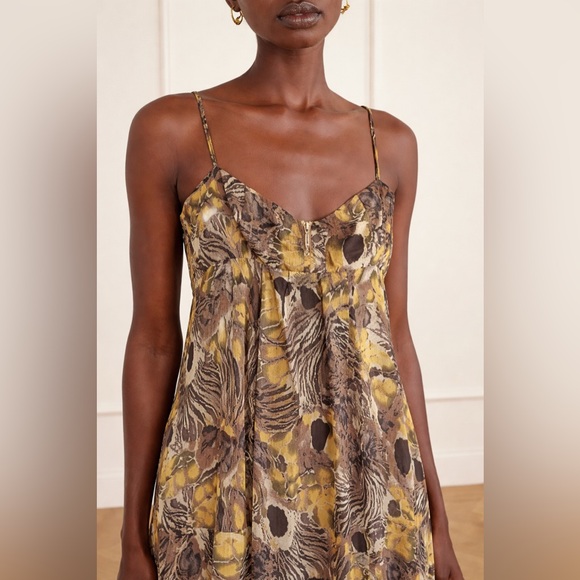 Marciano Abstract Animal Print Silk Mini Dress M - Picture 2 of 11